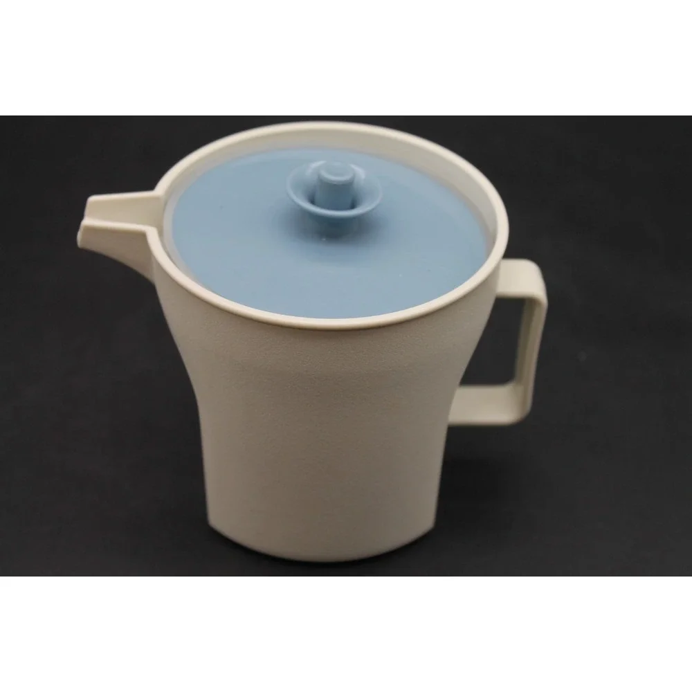 Vintage Tupperware Creamer & Sugar Bowl Set White Blue Replacement Missing Lid